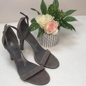 Gianni Bini Gray Suede Ankle Strap Heels Size 8